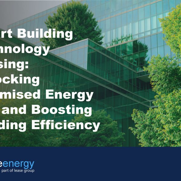 a glass building surrounded by trees to illustrate the benefits of smart building technology leasing