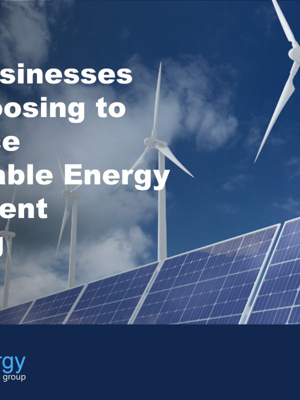 Image of solar panels and wind turbines with a cloudy sky background to illustrate the benefits of renewable energy equipment leasing or finance